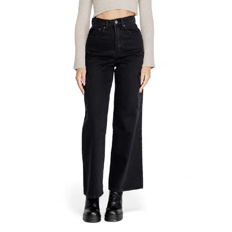 Black Cotton Jeans & Pant Trendy Flared Leg Jeans