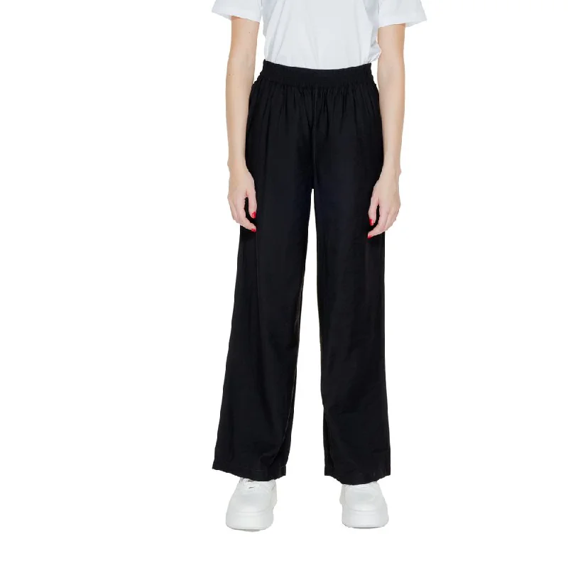 Black Viscose Jeans & Pant Comfortable Straight-Legged Denim