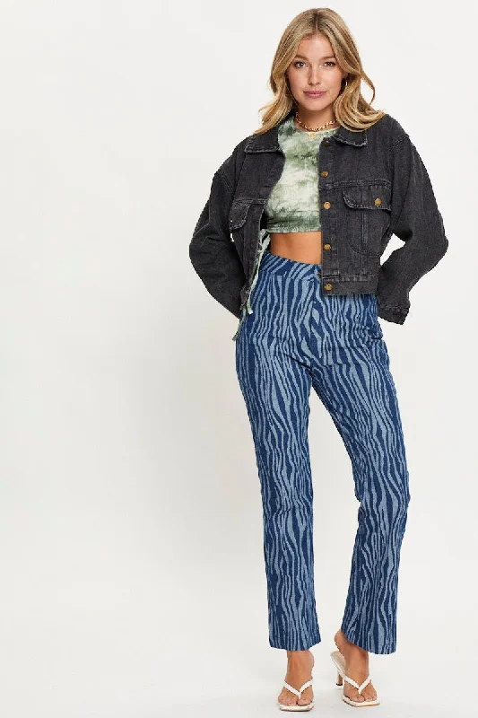 Blue Denim Jeans Casual Skinny Fit Jeans
