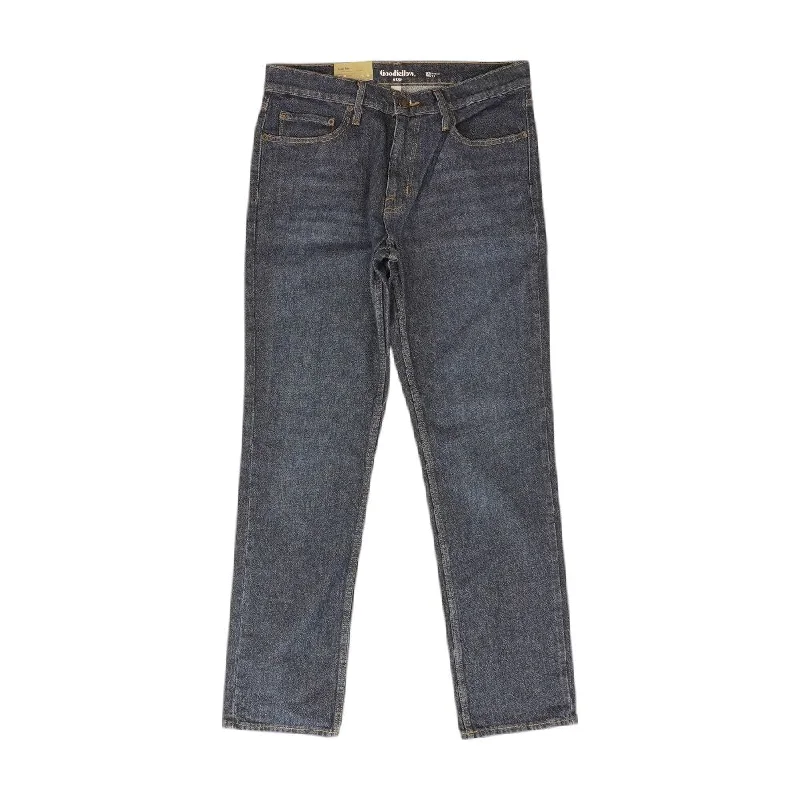 Blue Solid Straight Jeans Stylish Plus Size Denim Jeans