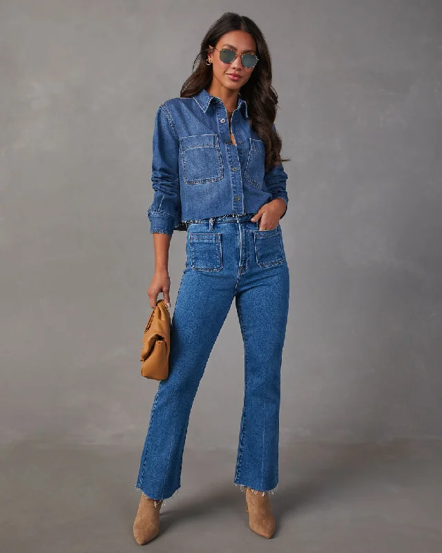 Casual Times High Rise Stretch Straight Jeans Stylish High-Waist Skinny Denim