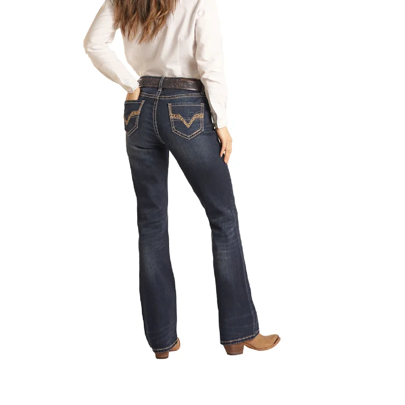 Ladies Cheetah Pocket Riding Jean Casual Light Wash Jeans