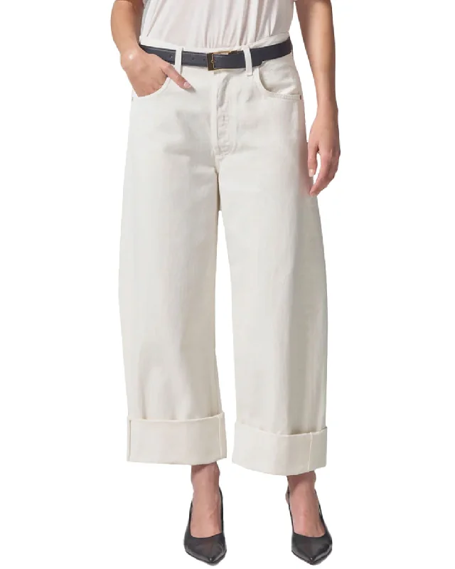 Ayla Baggy Cuffed Jean in Pashmina Trendy Low-Rise Bootcut Jeans