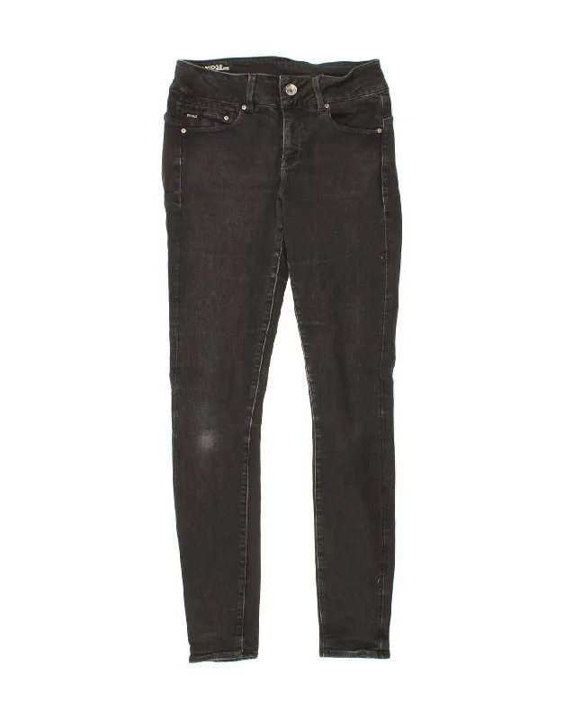G-STAR Womens Midge Skinny Jeans W29 L32 Black Cotton Trendy Layered Pocket Jeans