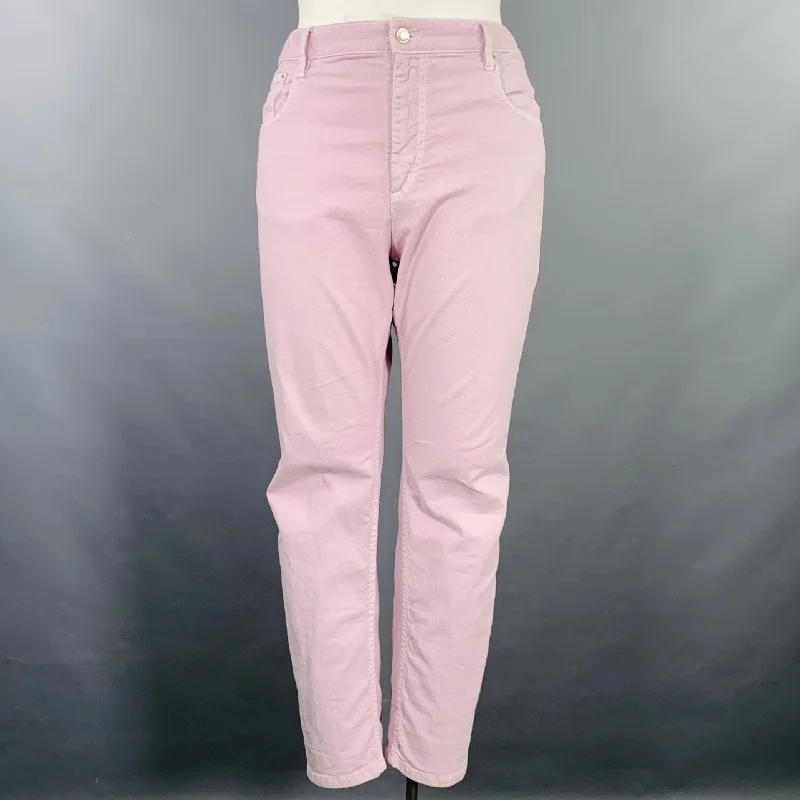 ISABEL MARANT Size L Purple Lavender Cotton Blend 5 Pocket Jeans Elegant High-Waisted Flared Jeans ISABEL MARANT Size L Purple Lavender Cotton Blend 5 Pocket Jeans Elegant High-Waisted Flared Jeans
