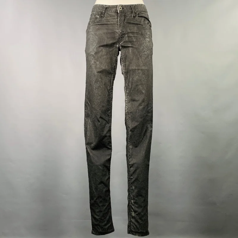 L.G.B Size 29 Grey Charcoal Cotton Blend Distressed Jeans Comfortable Stretch Denim Jeans