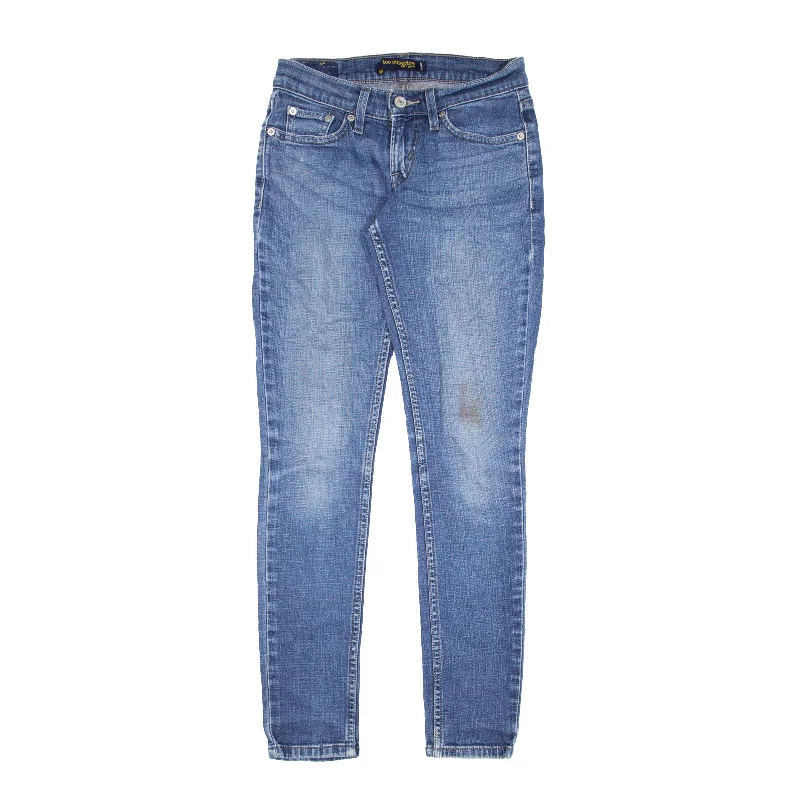 LEVI'S 524 Superlow Jeans Blue Denim Slim Skinny Womens W25 L29 Casual Distressed Skinny Jeans