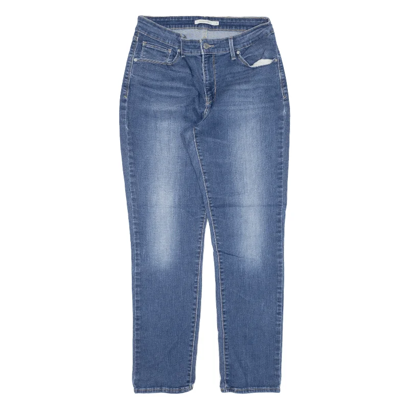 LEVI'S Mid Rise Jeans Blue Denim Slim Skinny Womens W29 L30 Fashionable Slouchy Fit Jeans LEVI'S Mid Rise Jeans Blue Denim Slim Skinny Womens W29 L30 Fashionable Slouchy Fit Jeans