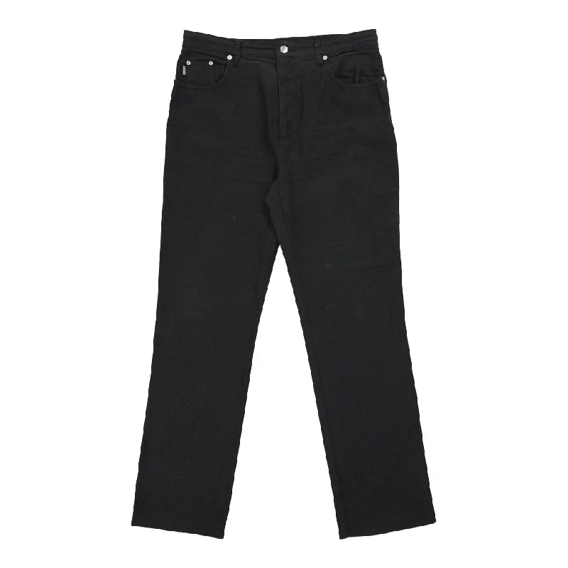 Moschino Jeans Jeans - 34W UK 14 Black Cotton Blend Trendy Low-Rise Slim Jeans