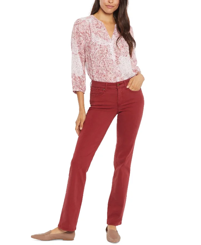 Nydj Marilyn Straight Leg Jeans Trendy Acid Wash Skinny Jeans