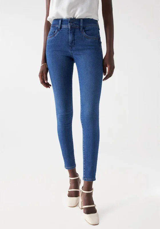 Salsa Secret Push In Jeans, Blue Chic Rip-Detail High-Waist Jeans