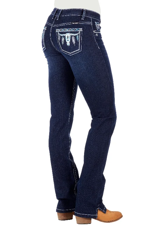 Pure Western Ladies Raina Straight Leg Jean - PCP2212609 Trendy Flared Leg Jeans