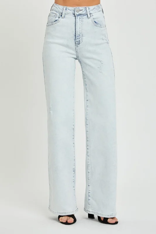 RISEN Ultra High Waist Wide Leg Jeans Comfortable Stretch Denim Jeans