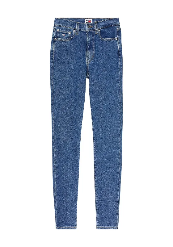 Tommy Jeans Sylvia High Rise Super Skinny Jeans, Medium Denim Fashionable Slouchy Fit Jeans Tommy Jeans Sylvia High Rise Super Skinny Jeans, Medium Denim Fashionable Slouchy Fit Jeans