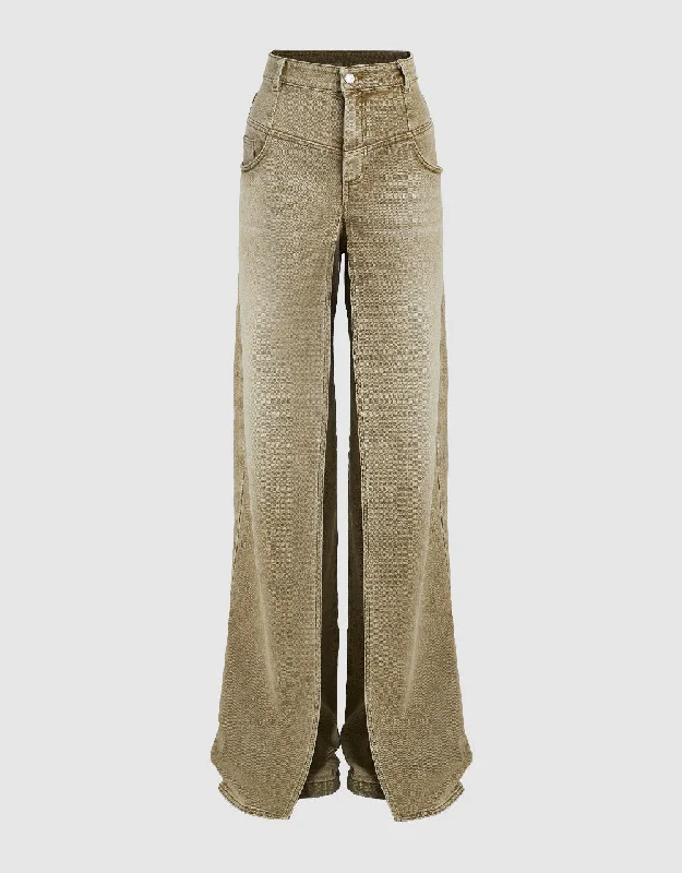 Wide-Leg Jeans Cozy Relaxed Fit Denim Jeans