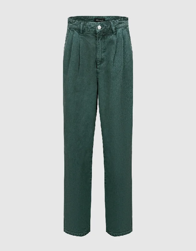 Wide-Leg Jeans Classic Blue Denim Jeans