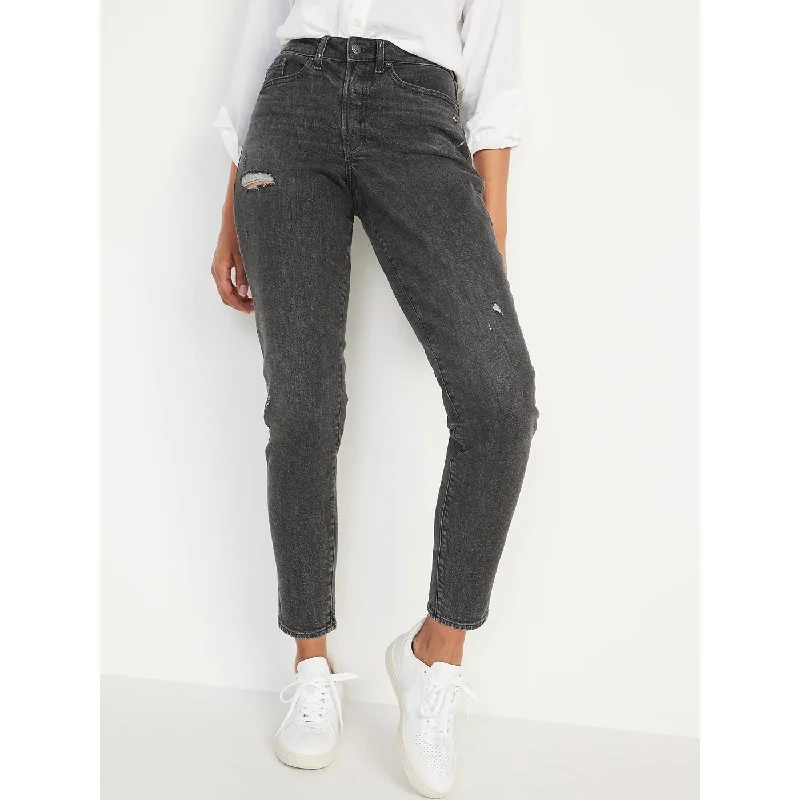 ON Curvy High Rise Straight Ripped Jeans Casual Skinny Fit Jeans