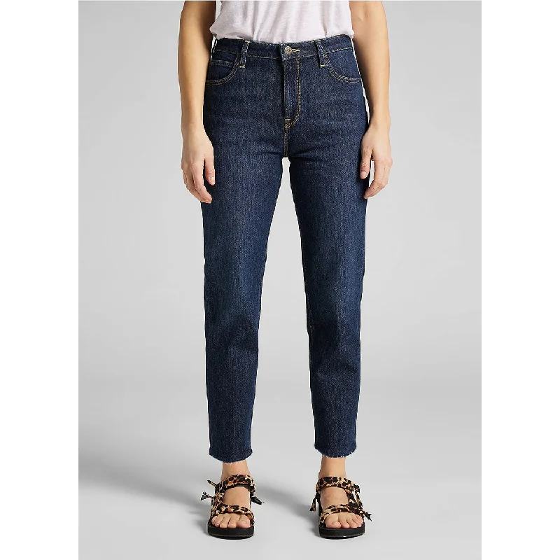 Rinse Wash Straight Frayed Hem Jeans Stylish Relaxed Fit Skinny Jeans