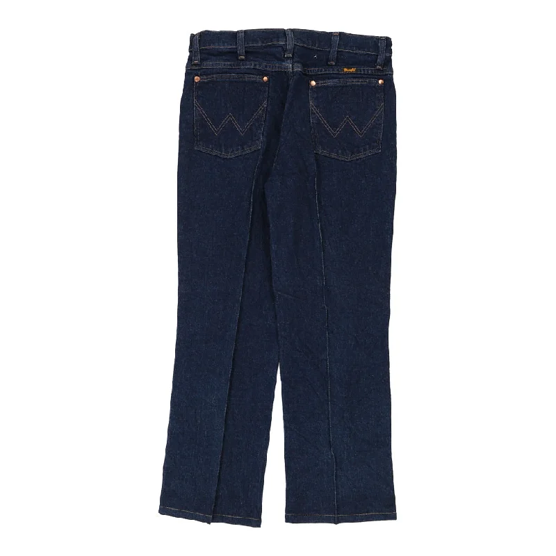 Wrangler Jeans - 32W UK 14 Blue Cotton Elegant High-Waisted Flared Jeans