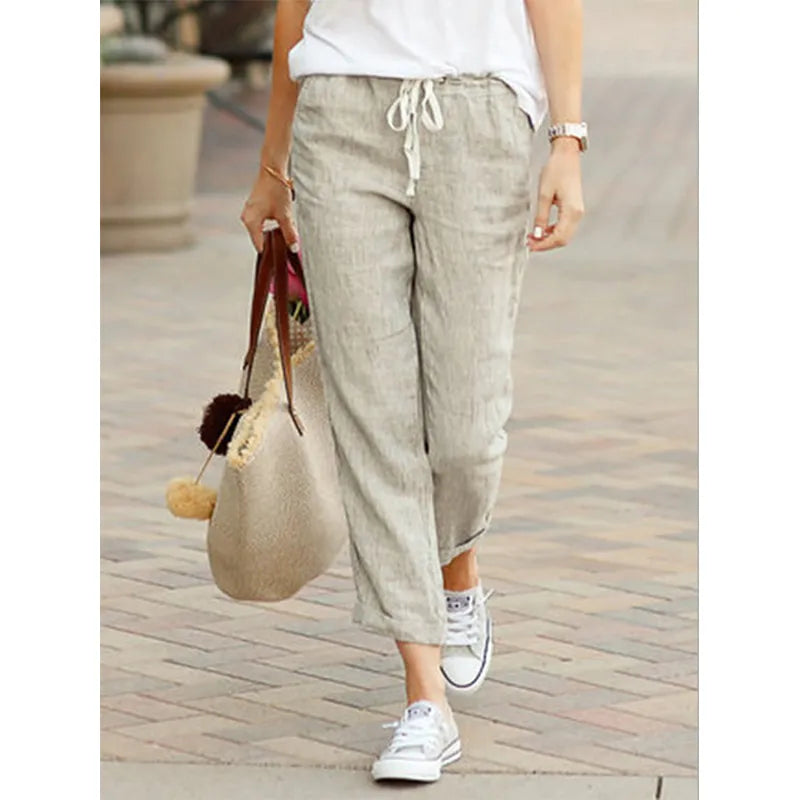 Autumn Cotton Women's Pants Y2K Black Drawstring Elastic Waist Casual Pants Comfortable Denim Pants Autumn Cotton Women's Pants Y2K Black Drawstring Elastic Waist Casual Pants Comfortable Denim Pants