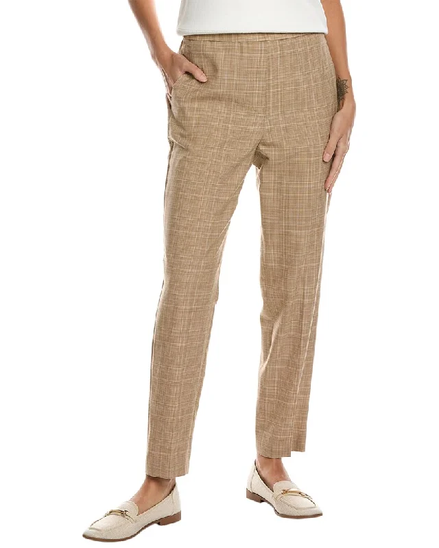 St. John Cropped Wool Pant High-Waist Trousers