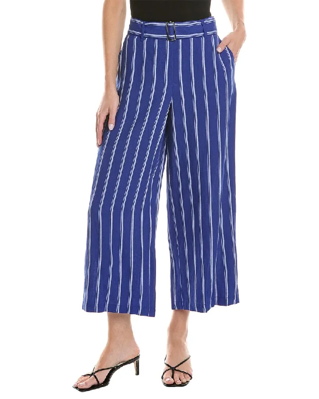 Lafayette 148 New York Rockefeller Linen Pant Slim-Fit Khaki Pants
