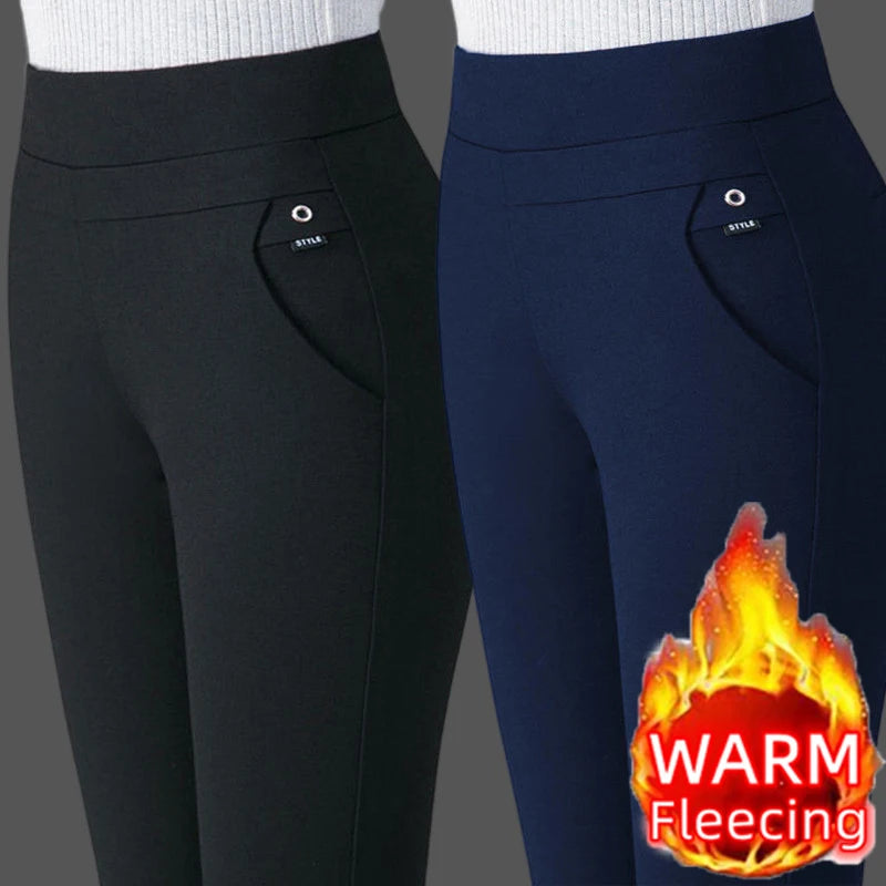 Casual large straight leg pants for women's long pants, elastic high waisted mother's pants Comfortable Wide-Leg Pants Casual large straight leg pants for women's long pants, elastic high waisted mother's pants Comfortable Wide-Leg Pants