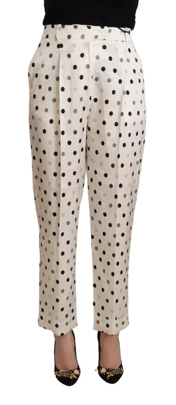 Chic High Waist Polka Dotted Tapered Pants Stylish Harem Pants