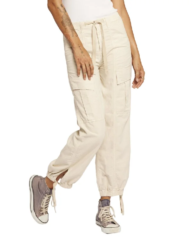Current/Elliott The Capture Linen-Blend Pant Trendy Printed Leggings
