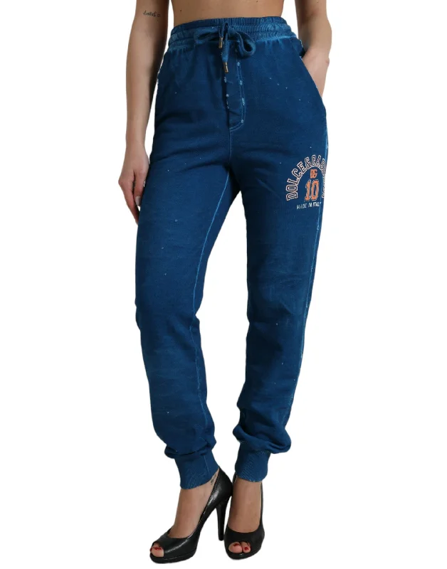 Dolce & Gabbana  Logo Cotton Jogger SweatWomen's Women's Pants Stylish Casual Pants