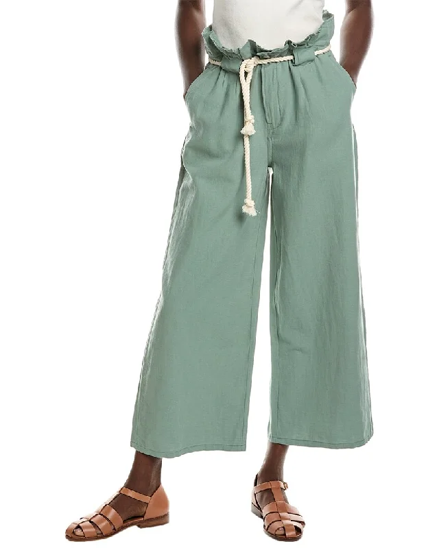 DRIFTWOOD DENIM Vicki Linen-Blend Pant Casual Track Pants