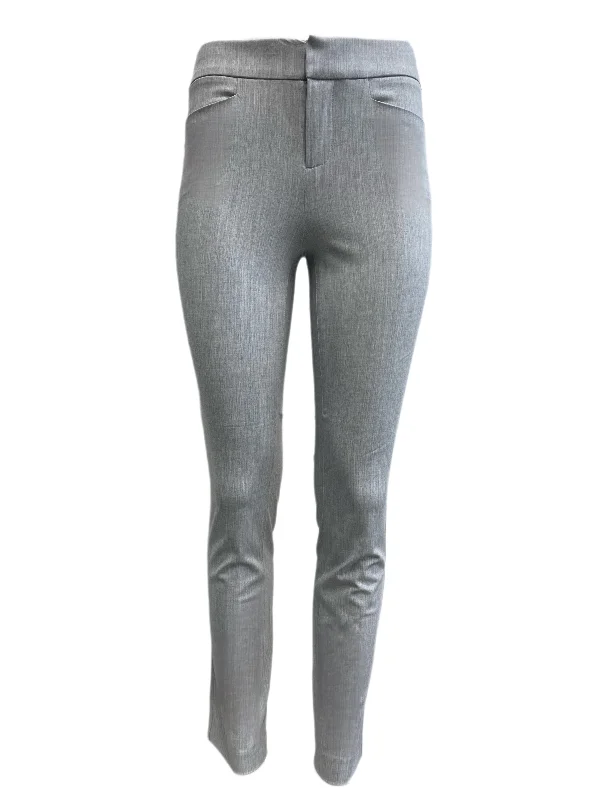 ECRU Women's Soft Grey Casual Madison Pants #1620SS 0 NWT Chic Wool Trousers