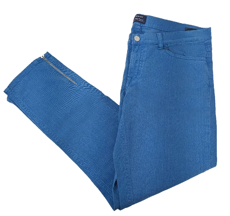 GANT Women's Bluebell Colored Kelly Cropped Pants 410948 $198 NWT Comfortable Denim Leggings GANT Women's Bluebell Colored Kelly Cropped Pants 410948 $198 NWT Comfortable Denim Leggings