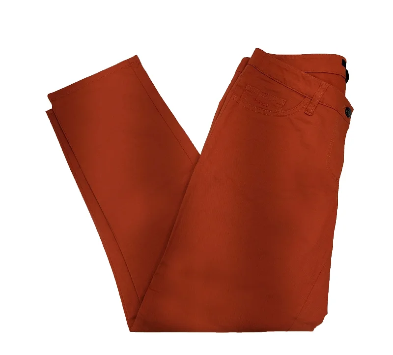 GANT Women's Brick Orange Kelly Cropped Twill Pants Size 28 NWT Classic Pleated Pants
