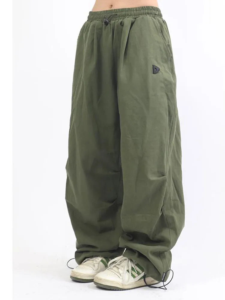 Oversized Cargo Parachute Pants Women Japanese Style Gorpcore Wide Leg Joggers Classic Straight Pants Oversized Cargo Parachute Pants Women Japanese Style Gorpcore Wide Leg Joggers Classic Straight Pants