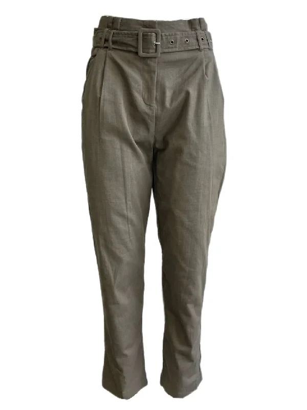 LOST IN LUNAR Women's Khaki Alaska High Rise Belted Pants Size S NWT Sleek Black Pants LOST IN LUNAR Women's Khaki Alaska High Rise Belted Pants Size S NWT Sleek Black Pants