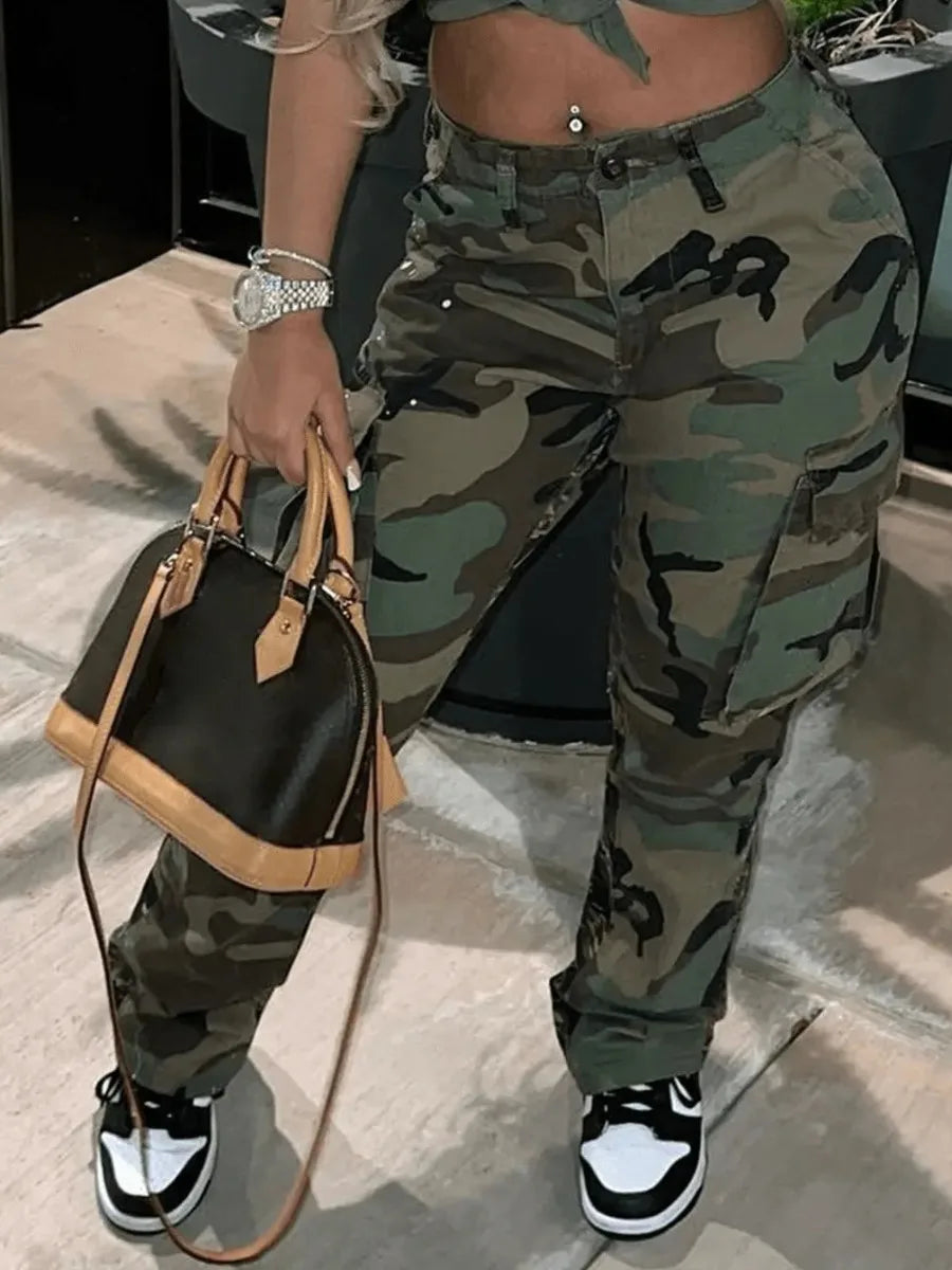 LW High Waist Camo Multicolor Cargo Pants XS-5XL Street Casual Side Pocket Camouflage Soft Stretch Trousers LW High Waist Camo Multicolor Cargo Pants XS-5XL Street Casual Side Pocket Camouflage Soft Stretch Trousers