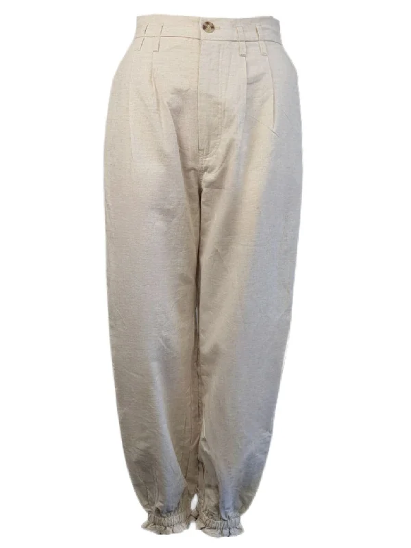 MADISON THE LABEL Women's Beige Cotton Full Length Pants #MS0234 X-Small NWT Comfortable Jogging Pants MADISON THE LABEL Women's Beige Cotton Full Length Pants #MS0234 X-Small NWT Comfortable Jogging Pants