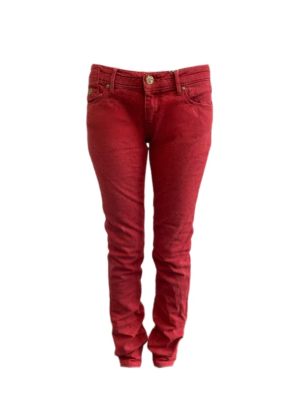 Maison Scotch Women's Burgundy Skinny Low Rise Pants #725 27/32 NWT Lightweight Jogger Pants Maison Scotch Women's Burgundy Skinny Low Rise Pants #725 27/32 NWT Lightweight Jogger Pants