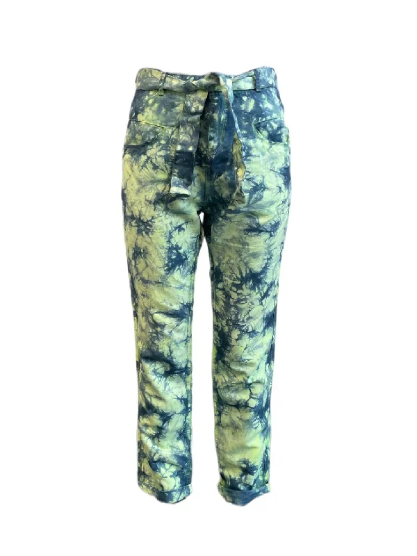 Maison Scotch Women's Multicolor Straight Leg Tie Dye Pants #884 1 NWT Formal Linen Trousers Maison Scotch Women's Multicolor Straight Leg Tie Dye Pants #884 1 NWT Formal Linen Trousers
