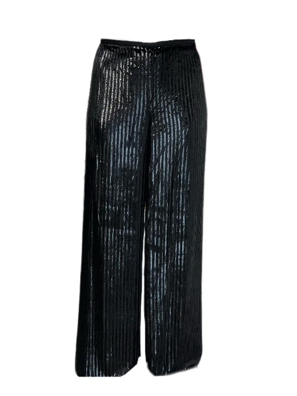 Marina Rinaldi Women's Black Radar Straight Leg Pants NWT Stylish Paperbag Waist Pants Marina Rinaldi Women's Black Radar Straight Leg Pants NWT Stylish Paperbag Waist Pants