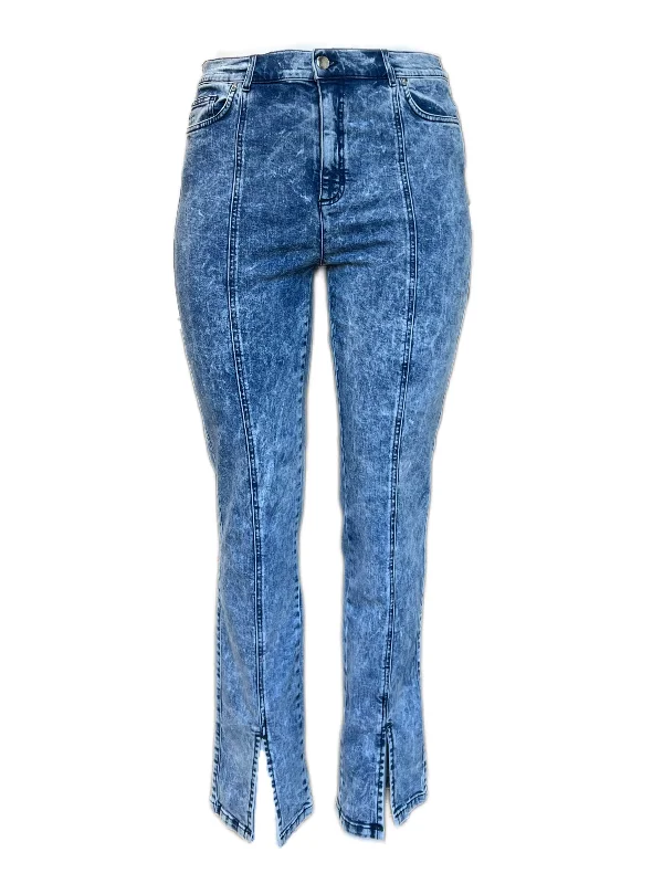 Marina Rinaldi Women's Blue Indo Slimm Pants NWT Relaxed Fit Trousers