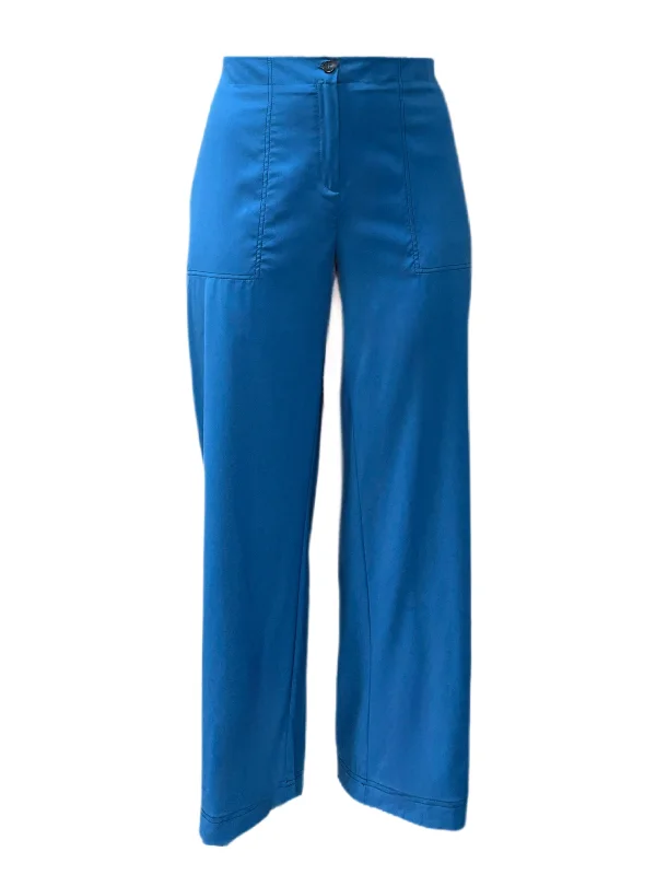 Marina Rinaldi Women's Blue Radice Straight Leg Pants NWT Chic Black Leggings