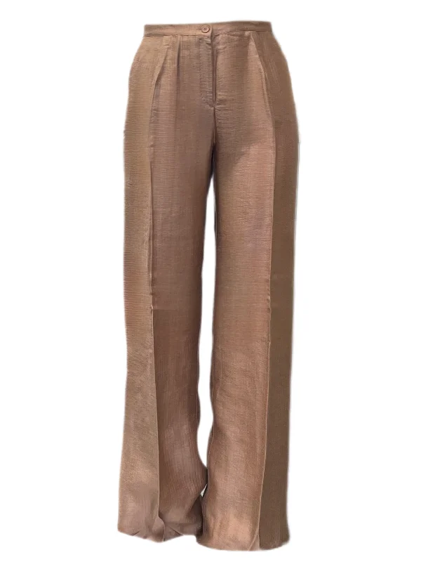 Marina Rinaldi Women's Brown Rapallo Straight Leg Pants NWT Fashionable Track Pants