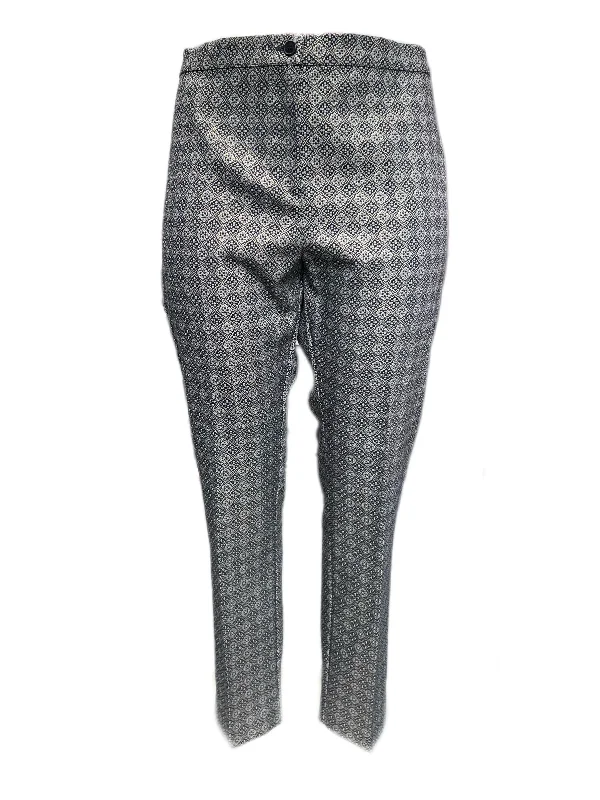 MARINA RINALDI Women's Gold Metallic Ravenna Printed Pants $360 NWT Stylish Slim Trousers MARINA RINALDI Women's Gold Metallic Ravenna Printed Pants $360 NWT Stylish Slim Trousers
