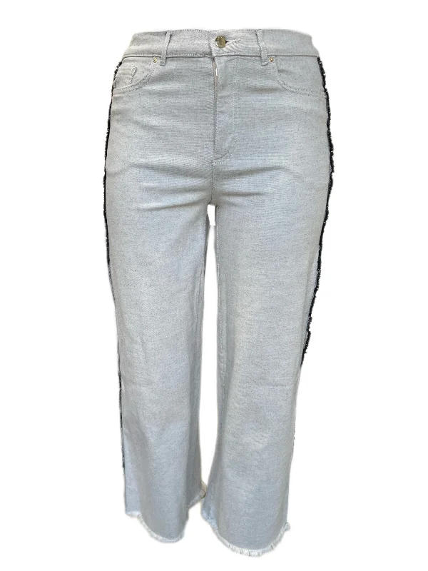 Marina Rinaldi Women's Grey Radiale Mid Rise Wide Leg Pants NWT Elegant Wool Trousers Marina Rinaldi Women's Grey Radiale Mid Rise Wide Leg Pants NWT Elegant Wool Trousers