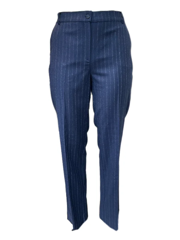 Marina Rinaldi Women's Navy Ribes Straight Leg Pants Size 14W/23 NWT Chic Black Leggings Marina Rinaldi Women's Navy Ribes Straight Leg Pants Size 14W/23 NWT Chic Black Leggings