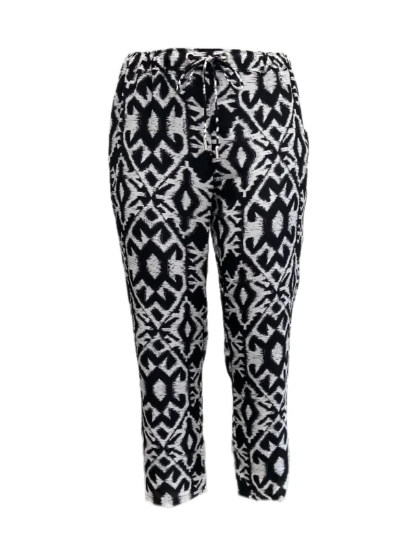 Marina Rinaldi Women's Nero Riccioli Printed Straight Silk Pants NWT Relaxed Linen Pants Marina Rinaldi Women's Nero Riccioli Printed Straight Silk Pants NWT Relaxed Linen Pants