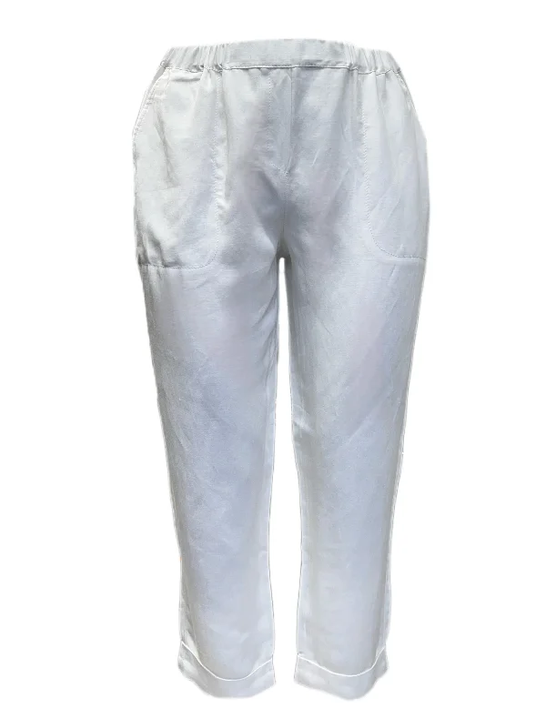 Marina Rinaldi Women's White Rebeccas Straight Leg Pants Welt Pockets Size 18W/27 NWT Comfortable Cargo Pants Marina Rinaldi Women's White Rebeccas Straight Leg Pants Welt Pockets Size 18W/27 NWT Comfortable Cargo Pants