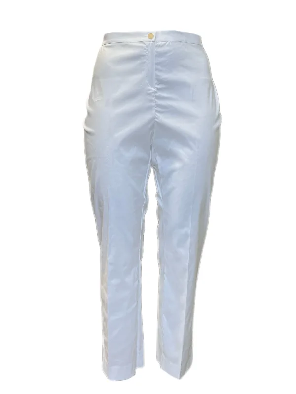Marina Rinaldi Women's White Retta Low Rise Slim Pants Size 14W/23 NWT Elegant Trouser Pants Marina Rinaldi Women's White Retta Low Rise Slim Pants Size 14W/23 NWT Elegant Trouser Pants